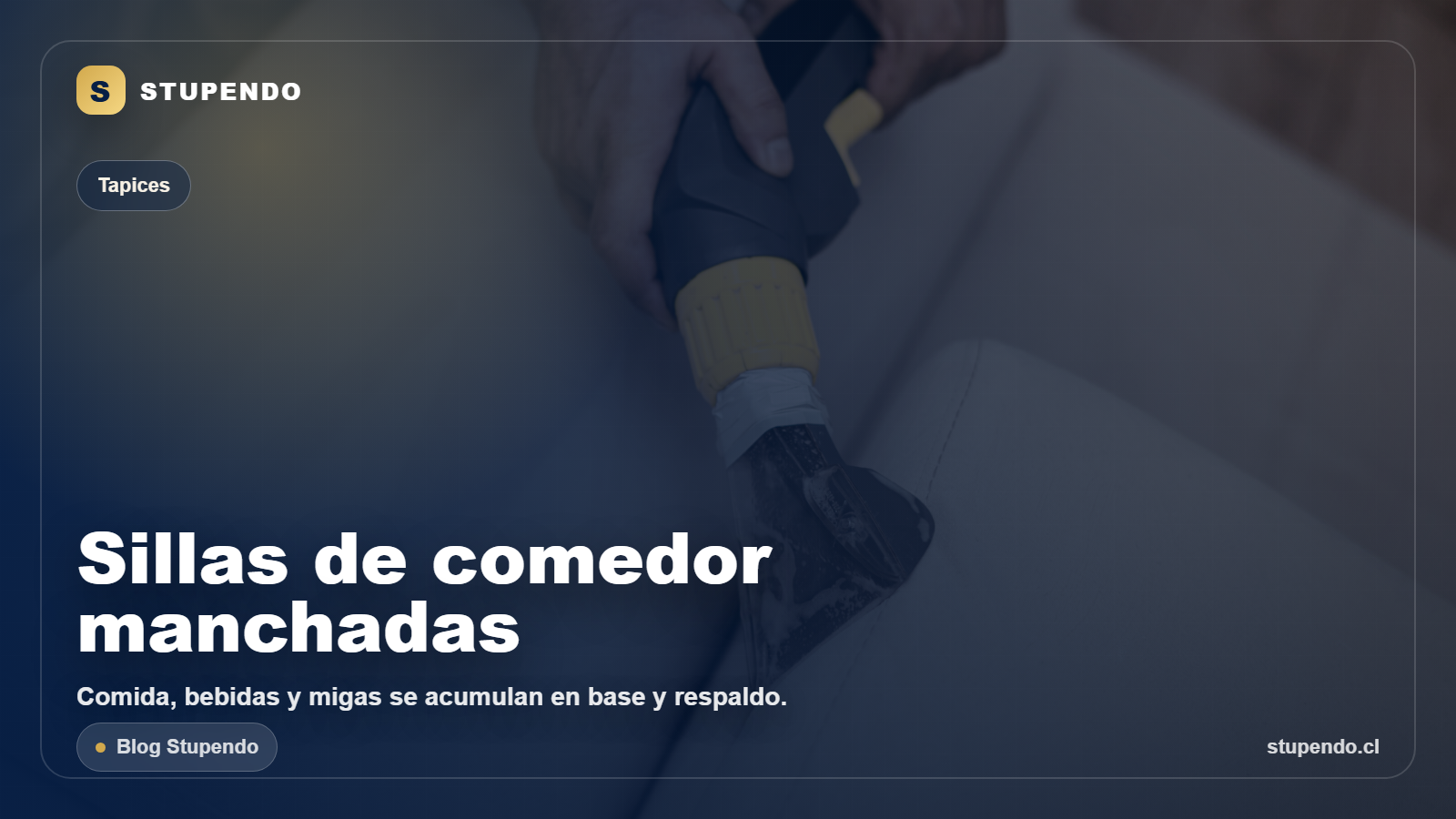 Limpieza de sillas de comedor con manchas