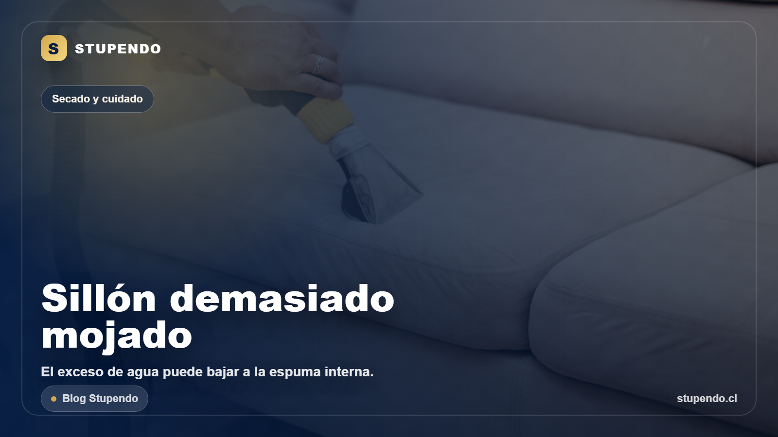 Que hacer si el sill&oacute;n quedo muy mojado