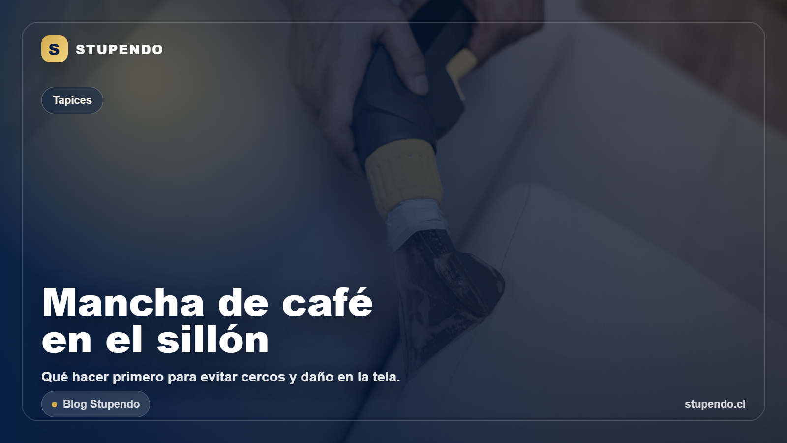 C&oacute;mo actuar si se derramo caf&eacute; en el sill&oacute;n