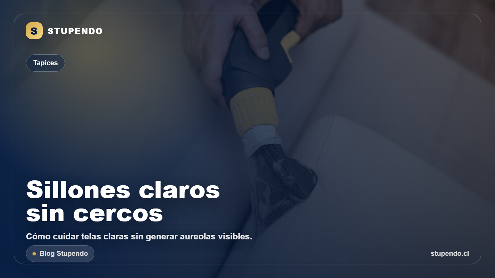 Limpieza de sillones claros sin dejar cercos
