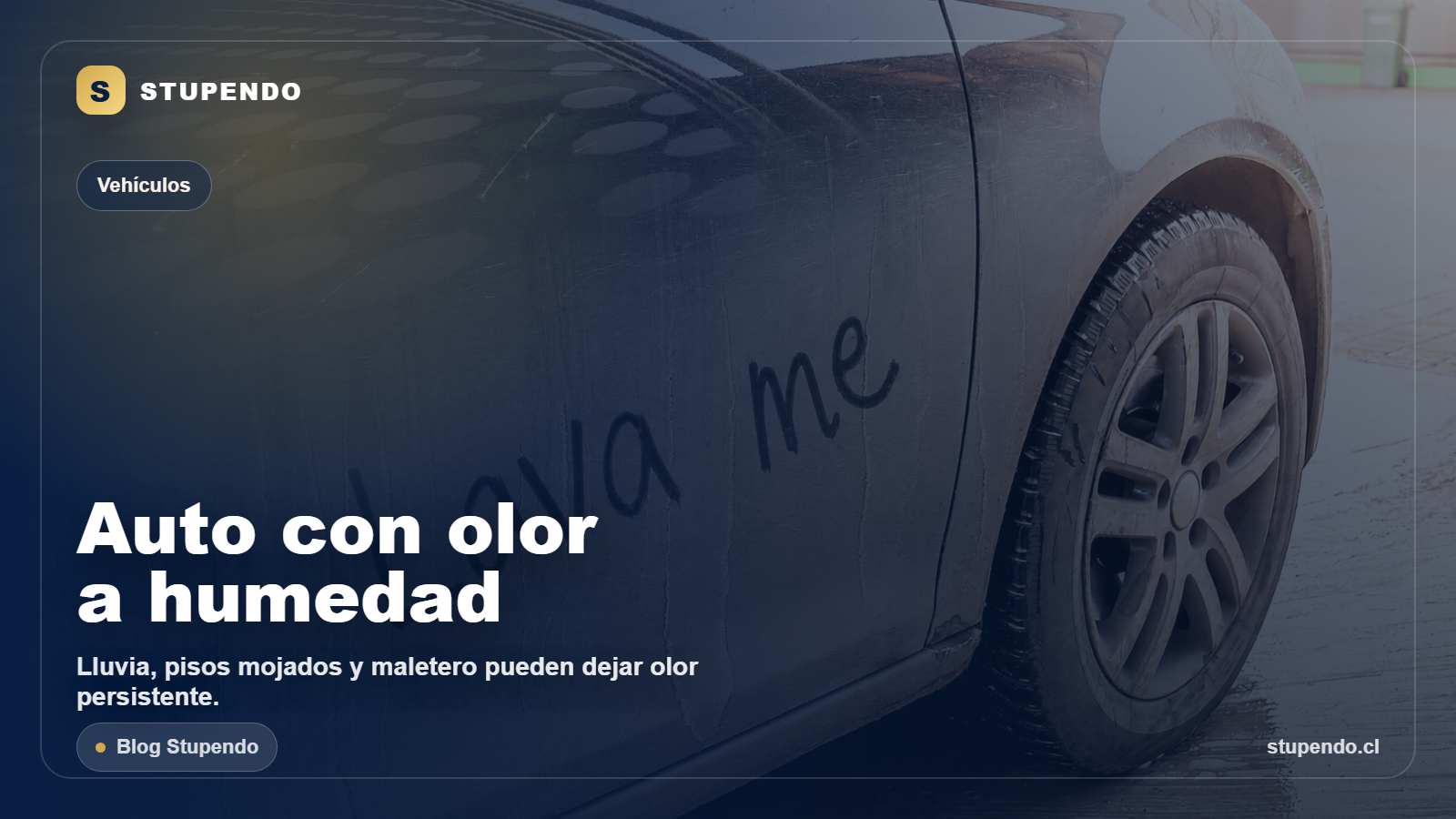 Auto con olor a humedad despu&eacute;s de la lluvia